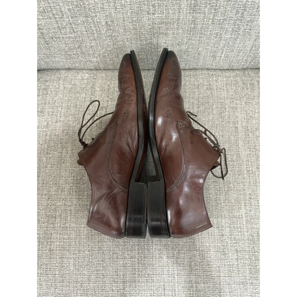 Men's Mezlan French Toe Oxford Dress Shoes Brown 10M